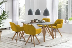 Eetkamertafels^Huisenthuis Eettafel Nikolaj Grijs 120 cm