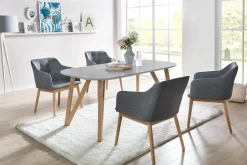 Eetkamertafels^Huisenthuis Eettafel Nikolaj Grijs 120 cm
