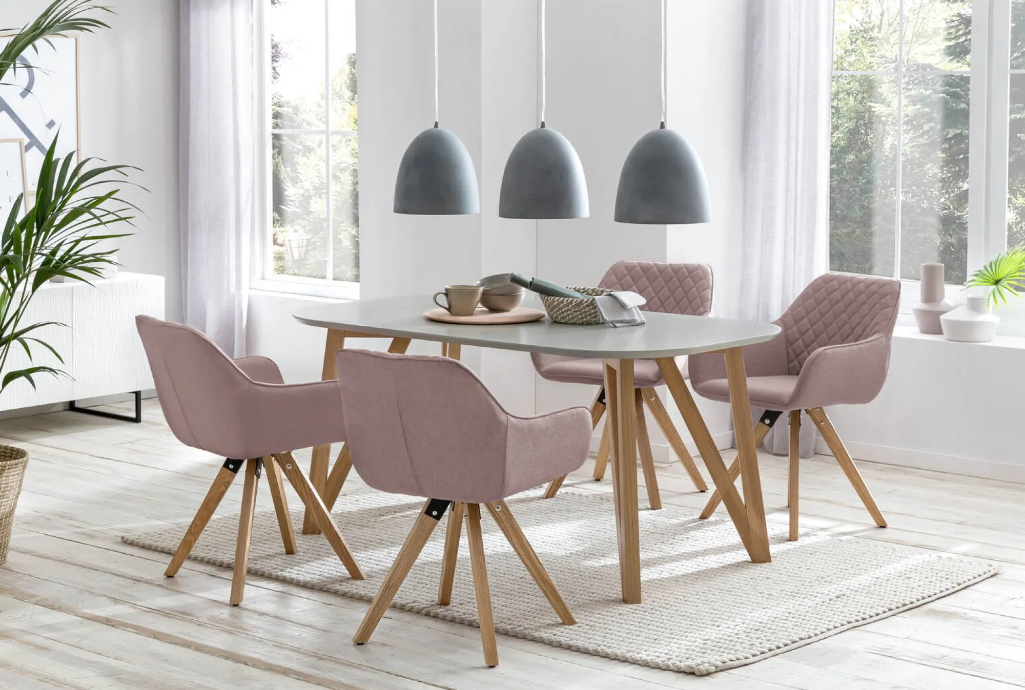 Eetkamertafels^Huisenthuis Eettafel Nikolaj Grijs 160 cm