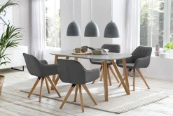 Eetkamertafels^Huisenthuis Eettafel Nikolaj Grijs 160 cm
