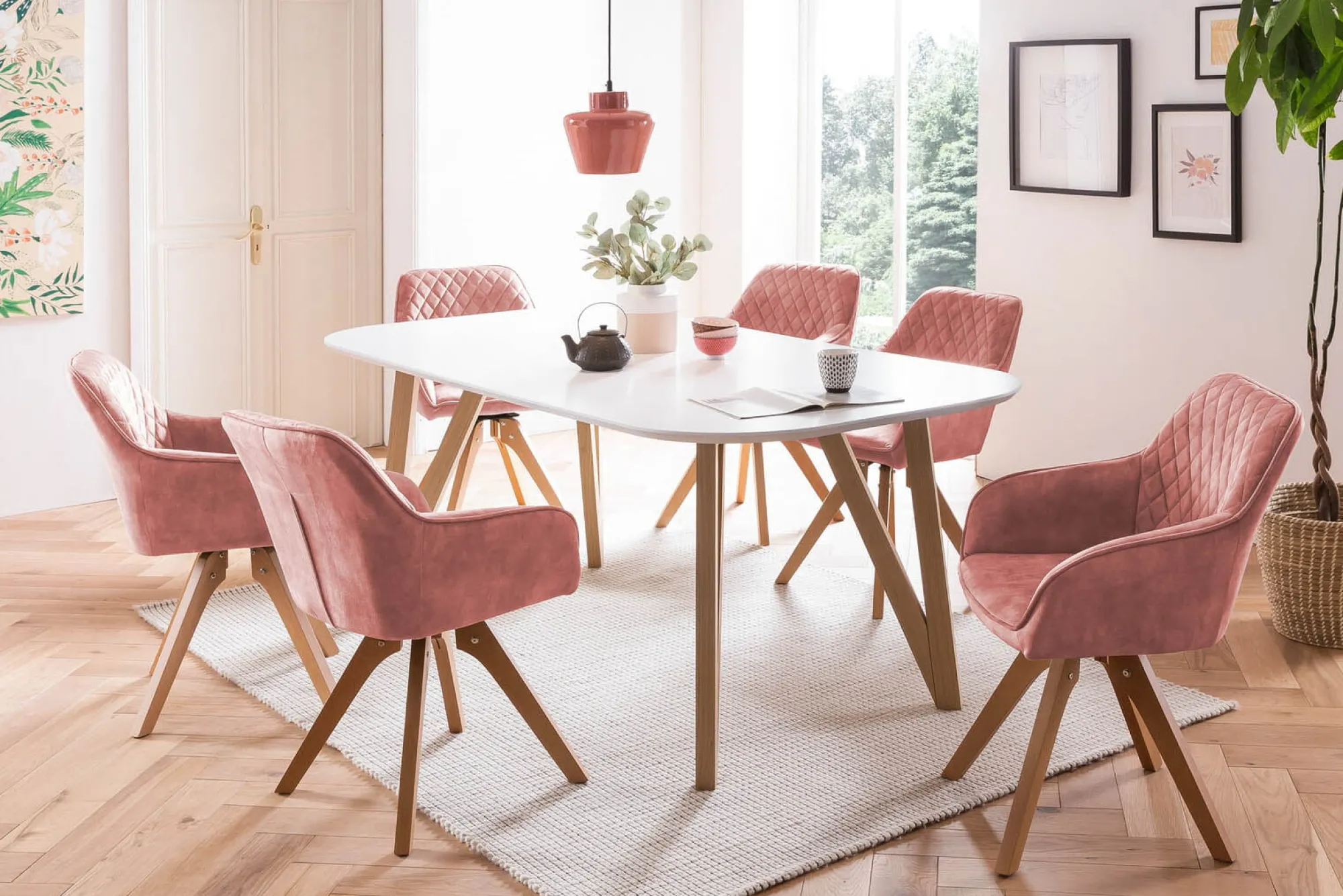 Eetkamertafels^Huisenthuis Eettafel Nikolaj Wit 180 cm