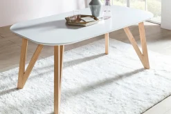 Eetkamertafels^Huisenthuis Eettafel Nikolaj Wit 120 cm