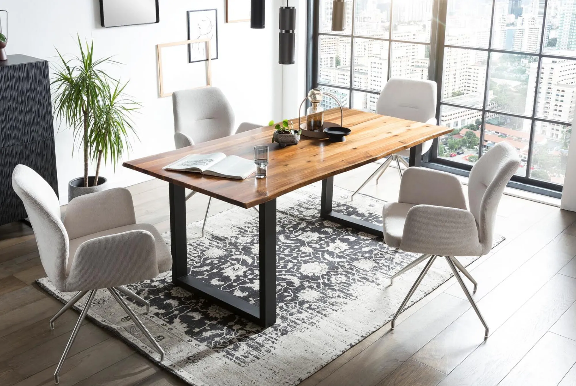 Eetkamertafels^Huisenthuis Eettafel Sven Acaciahout 140 cm