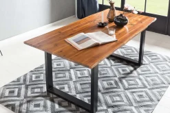 Eetkamertafels^Huisenthuis Eettafel Sven Acaciahout 160 cm
