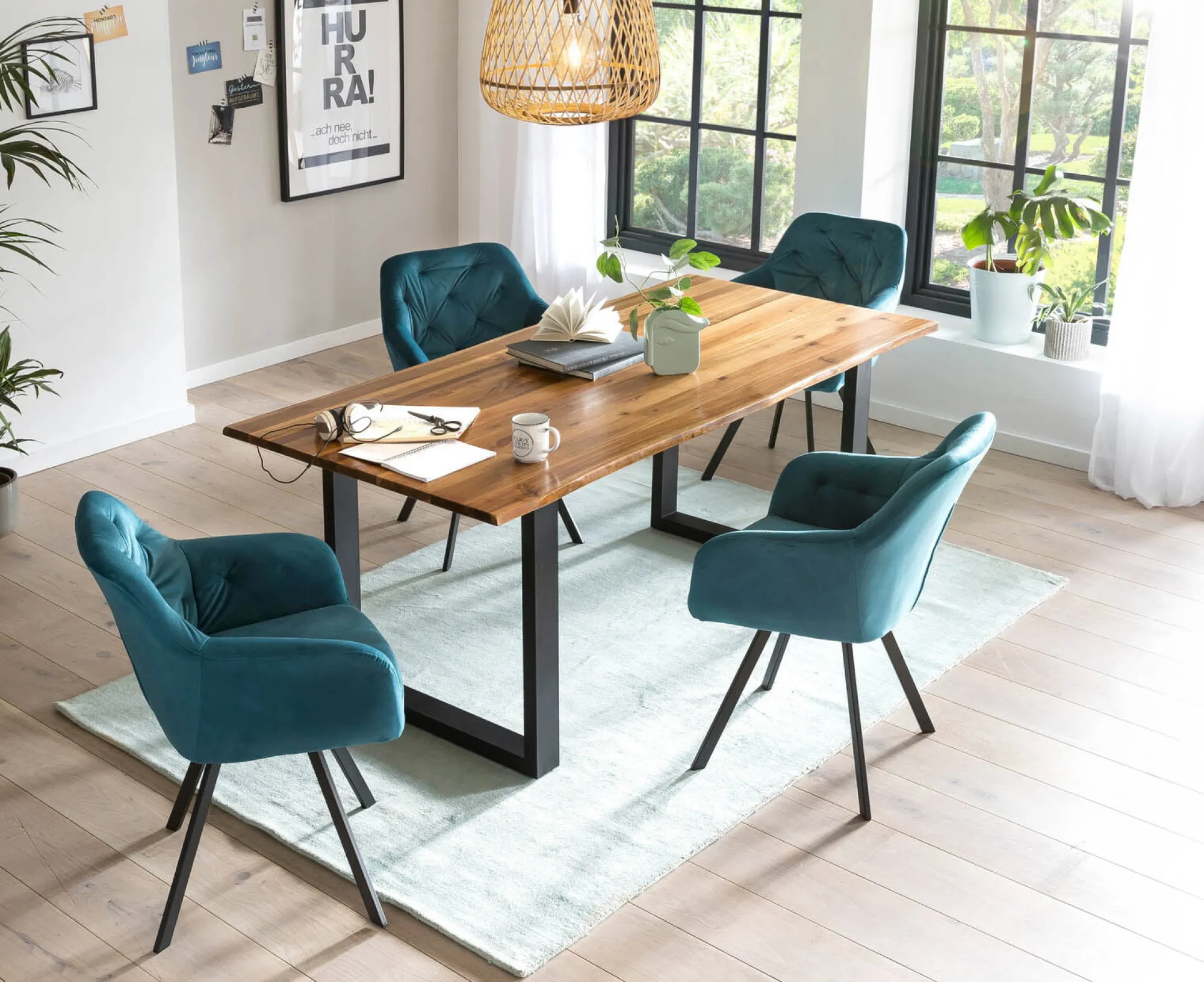 Eetkamertafels^Huisenthuis Eettafel Sven Acaciahout 180 cm