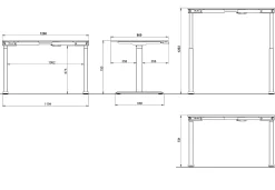 Bureaus^Huisenthuis Elektrisch zit-sta Bureau Galileo 120 cm Wit