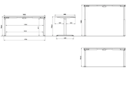 Bureaus^Huisenthuis Elektrisch zit-sta Bureau Galileo 160 cm Wit