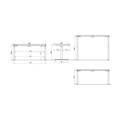 Bureaus^Huisenthuis Elektrisch zit-sta Bureau Galileo Kasjmier Zwart 160 cm Kasjmier - Zwart