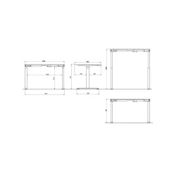 Bureaus^Huisenthuis Elektrisch zit-sta Bureau Galileo Wit Zwart 120 cm Wit-Zwart