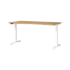 Bureaus^Huisenthuis Elektrisch zit-sta Bureau Galileo Eiken Wit 160 cm Eiken-Wit