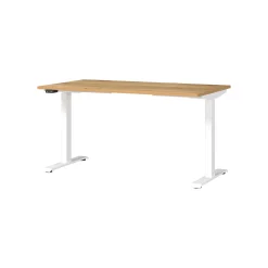 Bureaus^Huisenthuis Elektrisch zit-sta Bureau Galileo Eiken Wit 140 cm Eiken-Wit