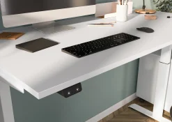 Bureaus^Huisenthuis Elektrisch zit-sta Bureau Galileo 180 cm Wit