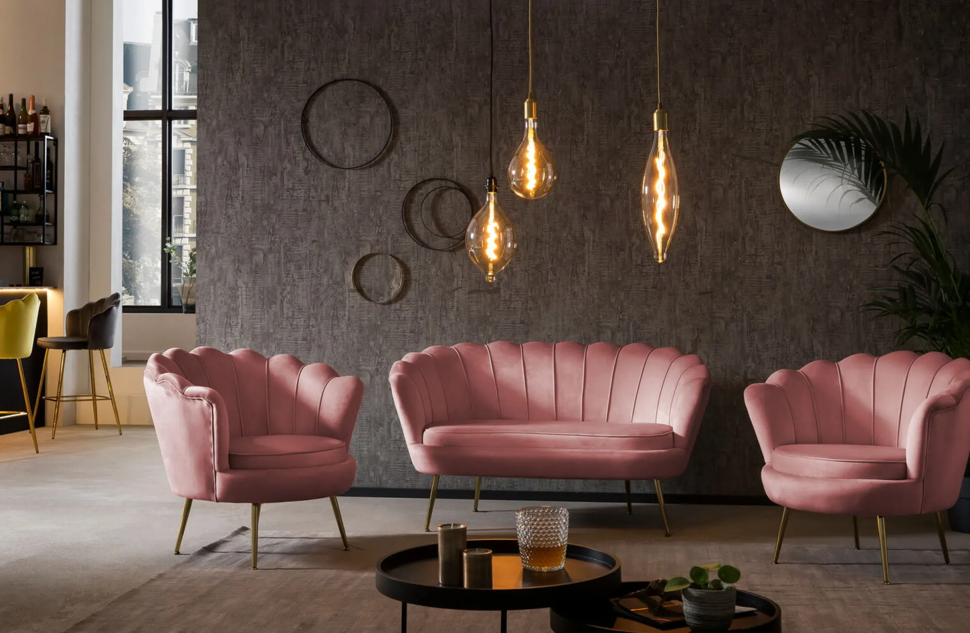 Fauteuils^Huisenthuis Fauteuil Chanelle Velvet 136 cm Roze