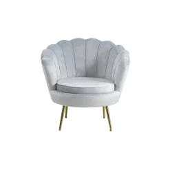 Fauteuils^Huisenthuis Fauteuil Chanelle Velvet 136 cm Lichtgrijs