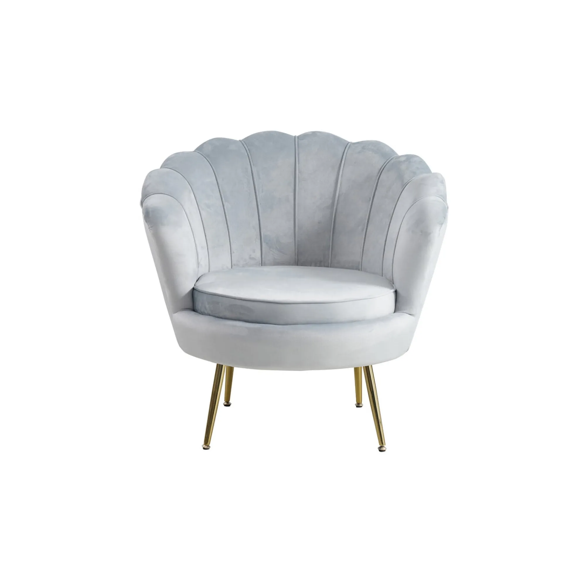 Fauteuils^Huisenthuis Fauteuil Chanelle Velvet 136 cm Lichtgrijs