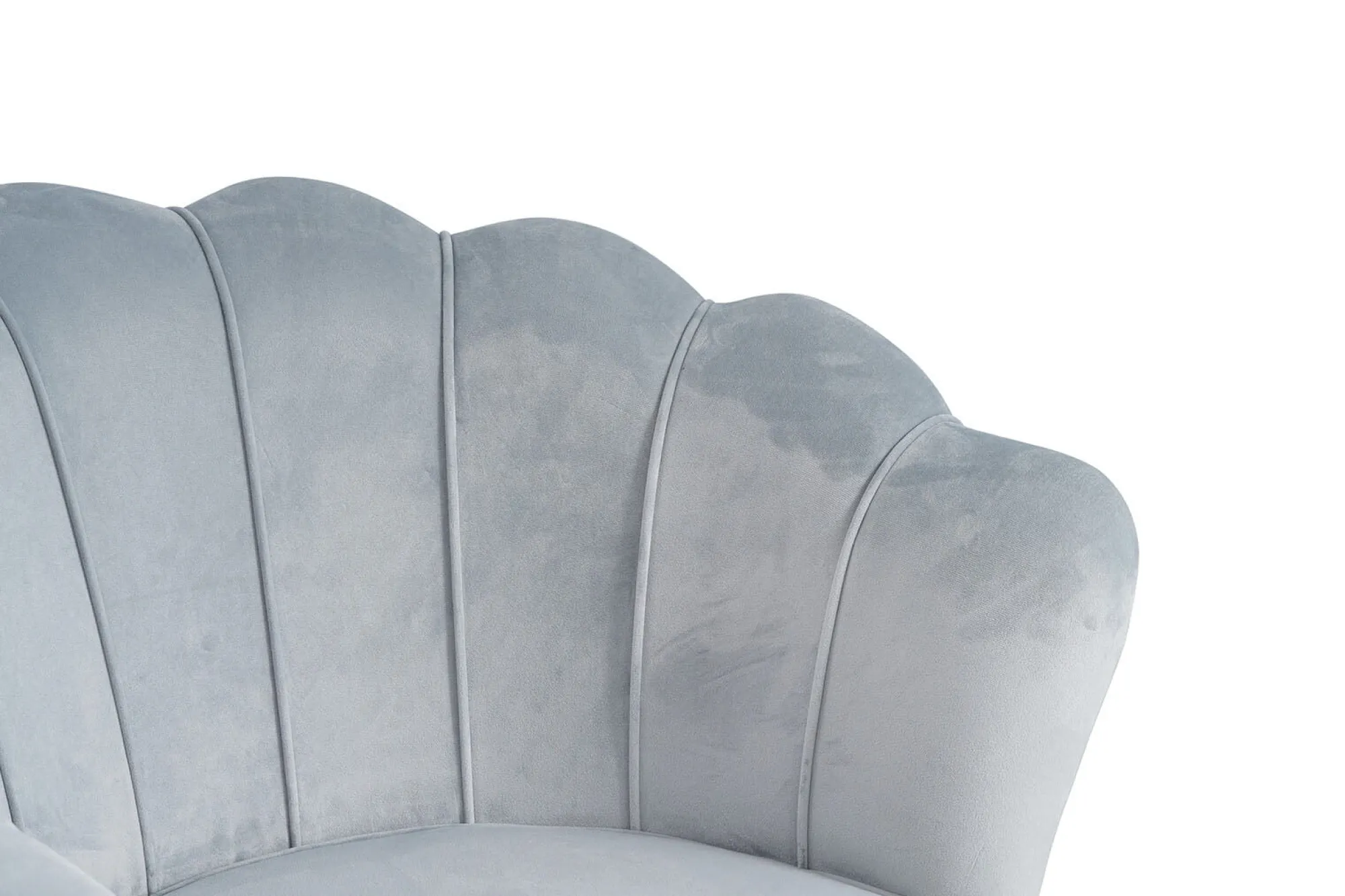 Fauteuils^Huisenthuis Fauteuil Chanelle Velvet 136 cm Lichtgrijs