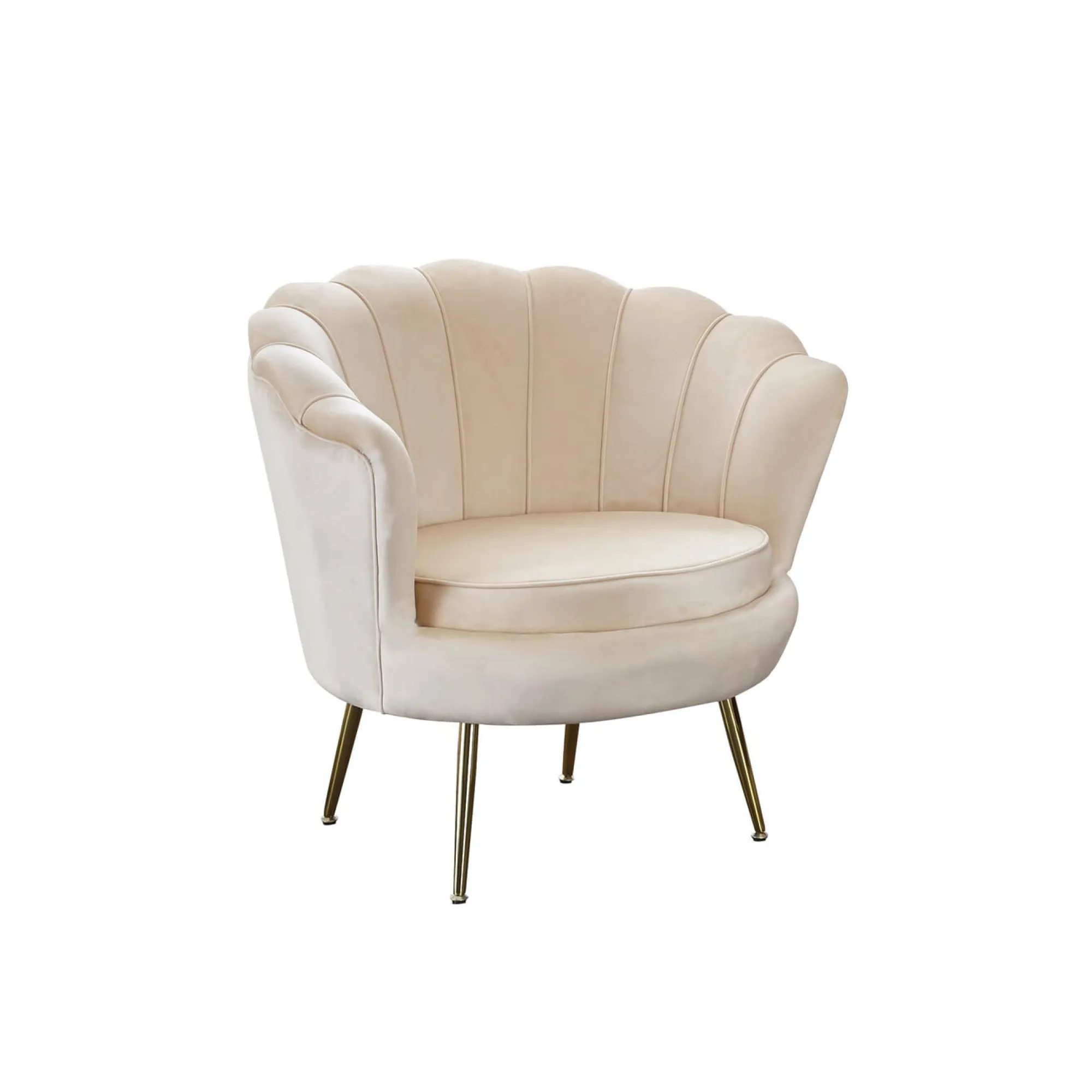 Fauteuils^Huisenthuis Fauteuil Chanelle Velvet 136 cm Beige