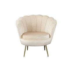 Fauteuils^Huisenthuis Fauteuil Chanelle Velvet 136 cm Beige