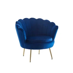 Fauteuils^Huisenthuis Fauteuil Chanelle Velvet Donkerblauw