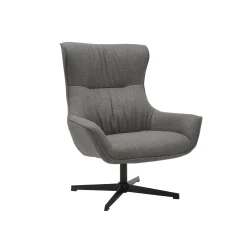 Fauteuils^Huisenthuis Fauteuil Charlotte Grijs Grijs, Zwart