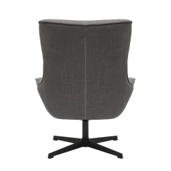 Fauteuils^Huisenthuis Fauteuil Charlotte Grijs Grijs, Zwart