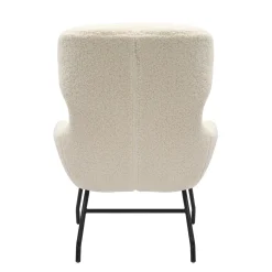 Fauteuils^Huisenthuis Fauteuil en poef Kaya Beige