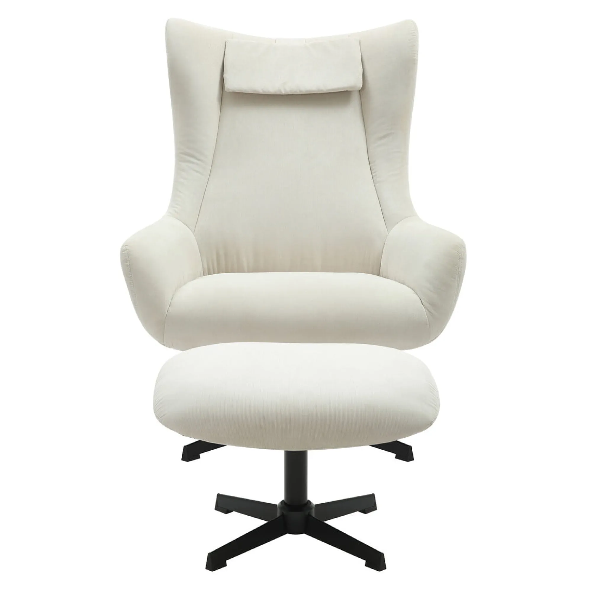 Fauteuils^Huisenthuis Fauteuil en poef Siem Beige