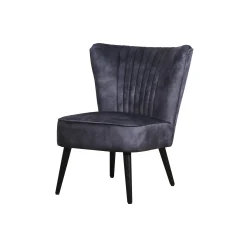 Fauteuils^Huisenthuis Fauteuil Guusje Velours Antraciet
