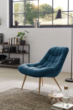 Fauteuils^Huisenthuis Fauteuil Louis Blauw