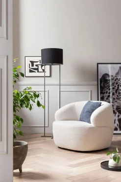 Fauteuils|Banken^Huisenthuis Fauteuil Pien Wit Bouclé