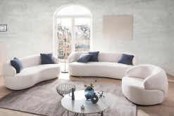 Fauteuils|Banken^Huisenthuis Fauteuil Pien Wit Bouclé