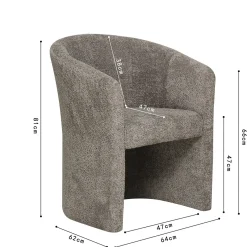 Fauteuils^Huisenthuis Fauteuil Steven Bouclé Bruin