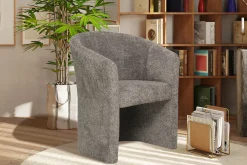 Fauteuils^Huisenthuis Fauteuil Steven Bouclé Bruin
