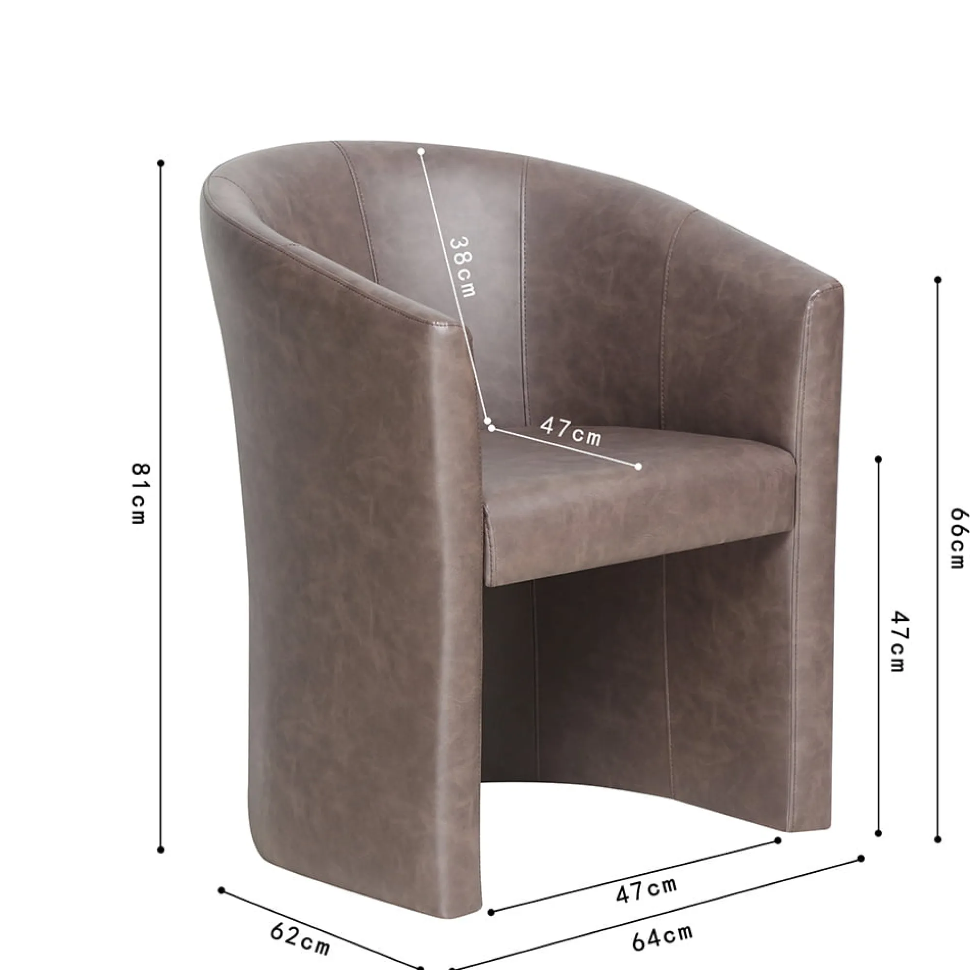 Fauteuils^Huisenthuis Fauteuil Steven Kunstleer – Vintage Donkerbruin
