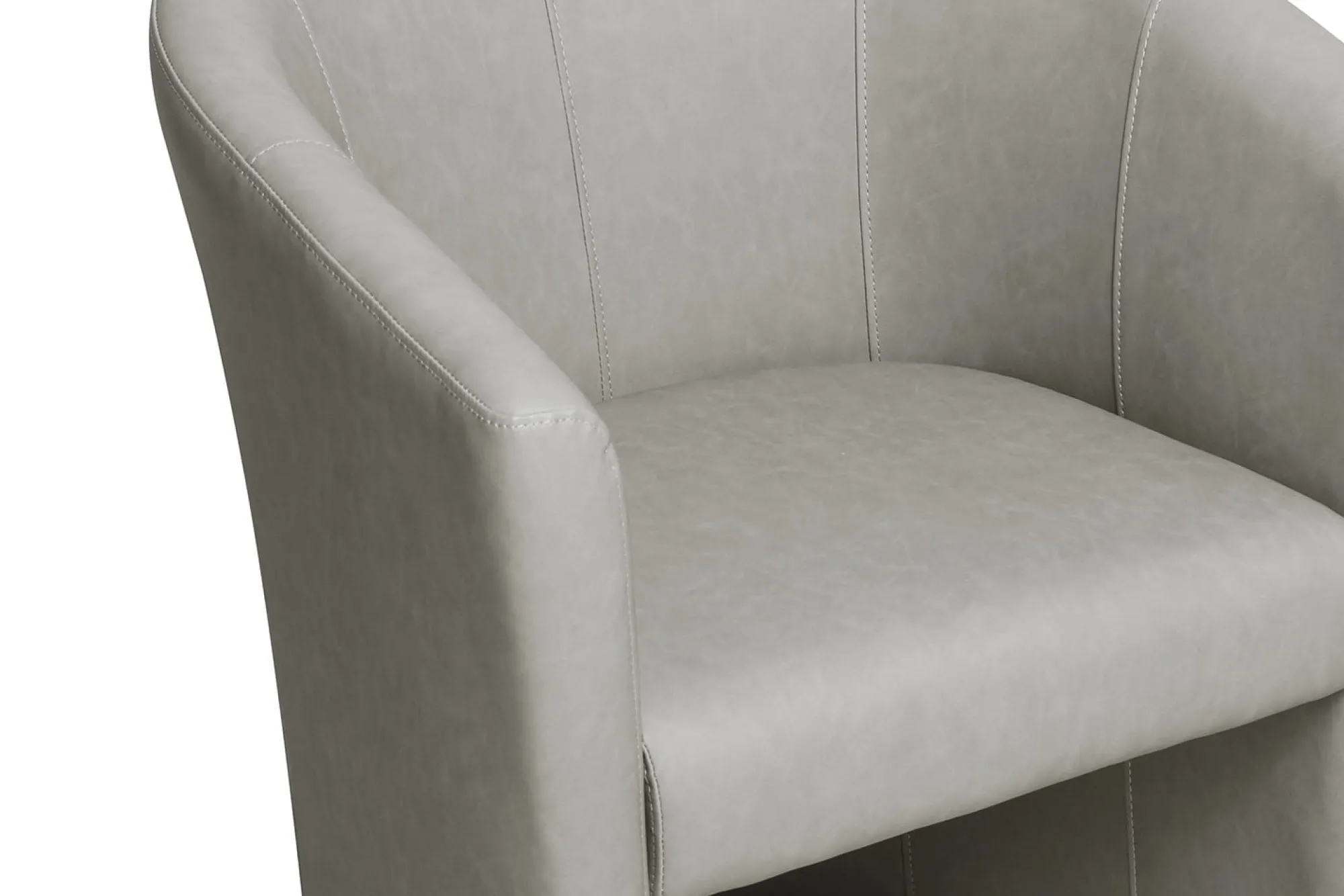 Fauteuils^Huisenthuis Fauteuil Steven Kunstleer – Vintage Lichtgrijs