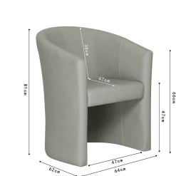 Fauteuils^Huisenthuis Fauteuil Steven Kunstleer – Vintage Lichtgrijs