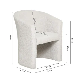 Fauteuils^Huisenthuis Fauteuil Steven Bouclé Zand