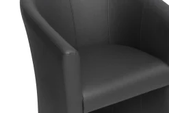 Fauteuils^Huisenthuis Fauteuil Steven Kunstleer Zwart