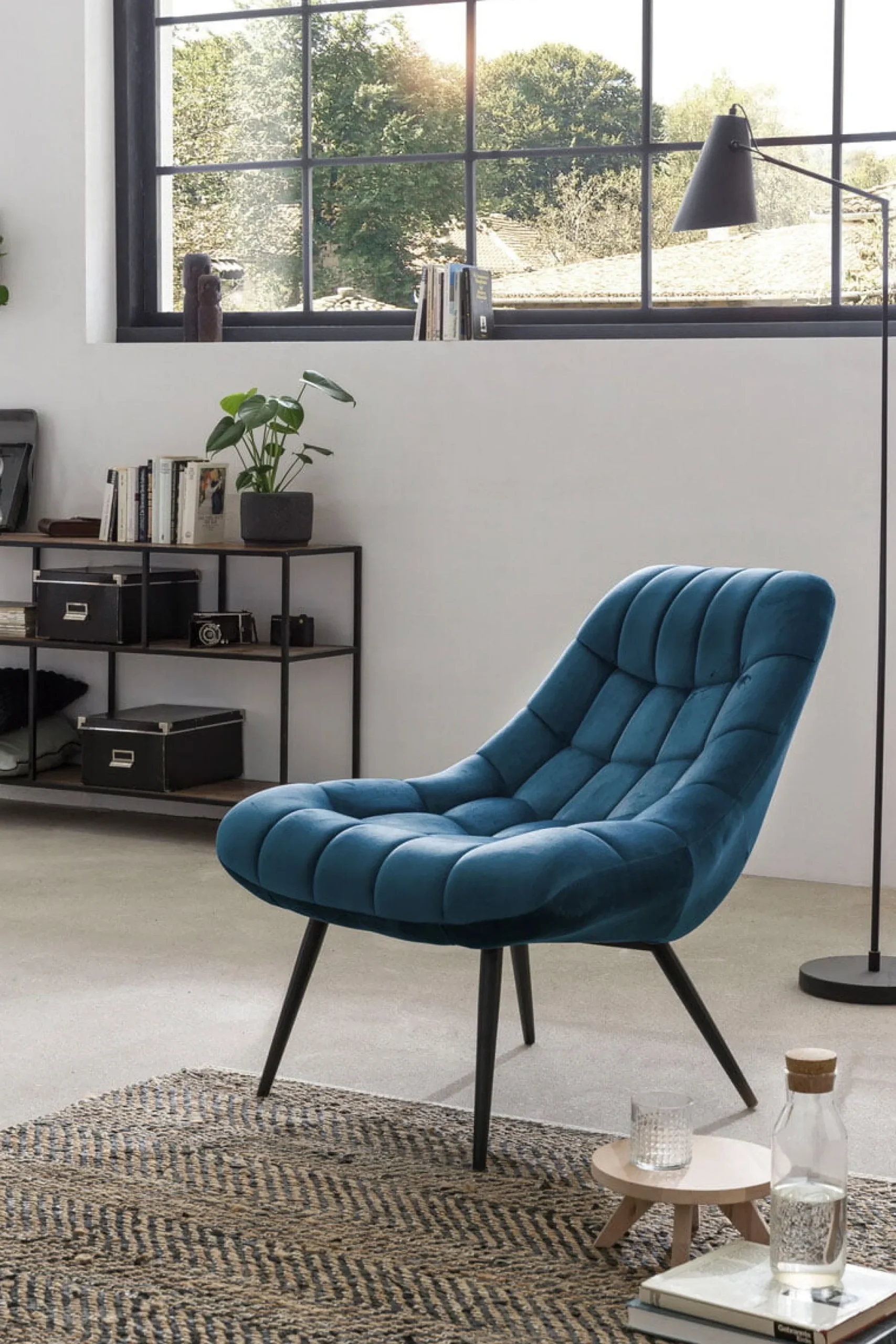 Fauteuils^Huisenthuis Fauteuil Stijn Blauw