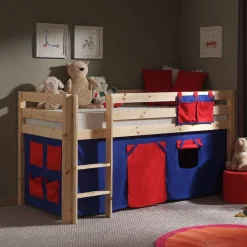 Kinderkameraccessoires^Huisenthuis Gordijn Charlie Blauw/Rood Blauw, Rood