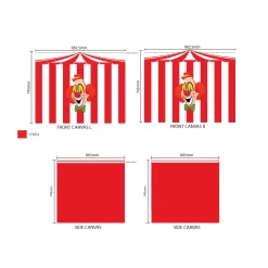 Kinderkameraccessoires^Huisenthuis Gordijn Charlie Circus
