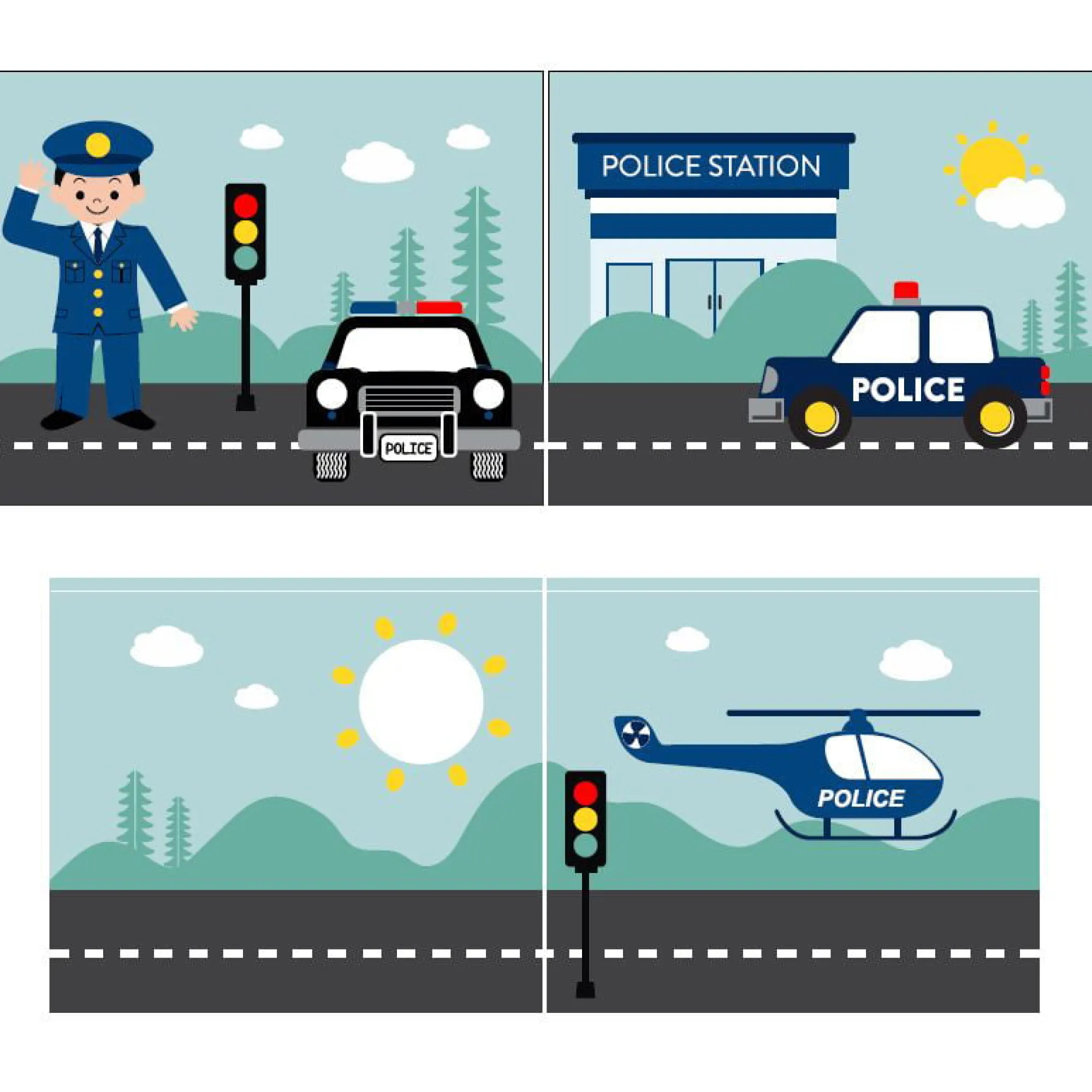 Kinderkameraccessoires^Huisenthuis Gordijn Charlie Politie