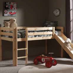 Kinderbedden^Huisenthuis Halfhoogslaper Charlie 2 Grenen