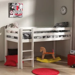 Kinderbedden^Huisenthuis Halfhoogslaper Charlie 1 Wit