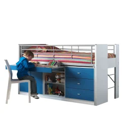 Kinderbedden^Huisenthuis Halfhoogslaper Evi-UTB-F Fuchsia
