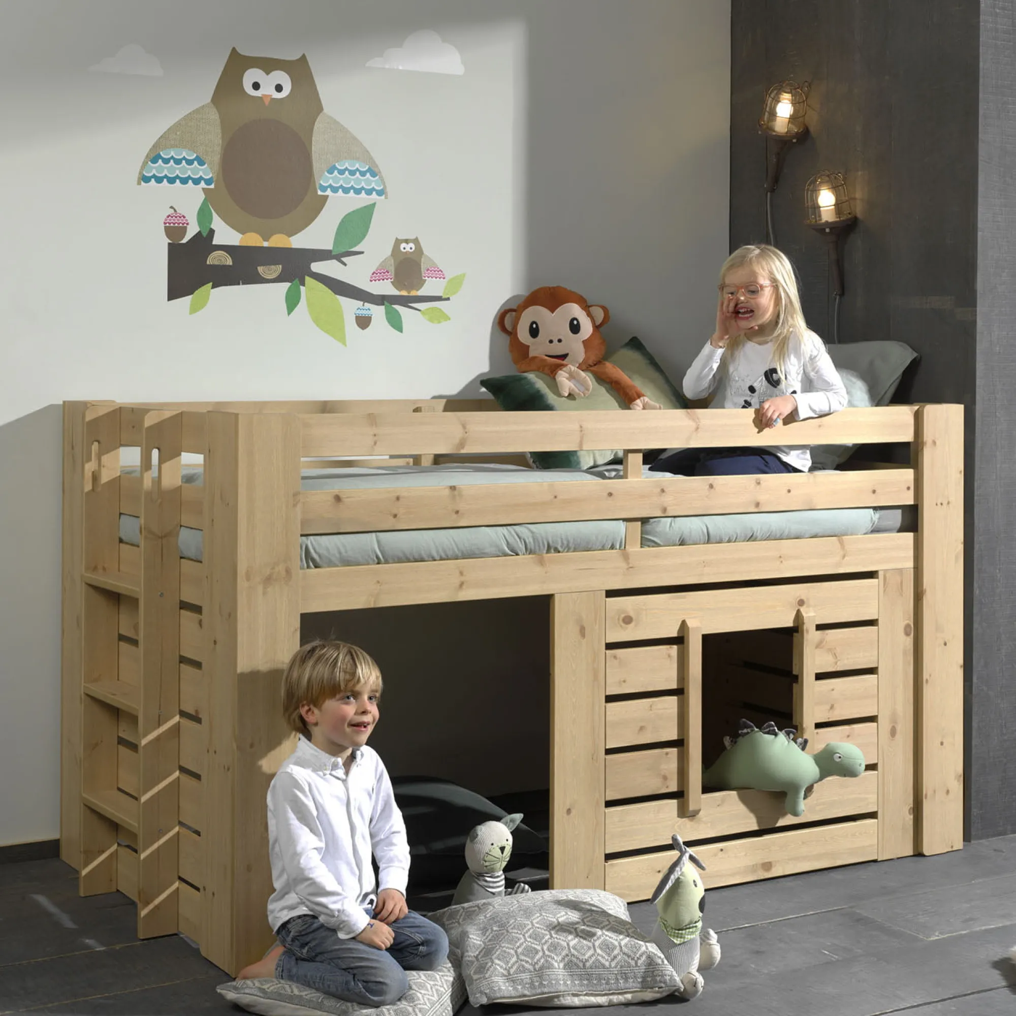 Kinderbedden^Huisenthuis Halfhoogslaper Freddie