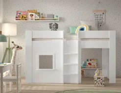 Kinderbedden^Huisenthuis Halfhoogslaper Hanne Wit