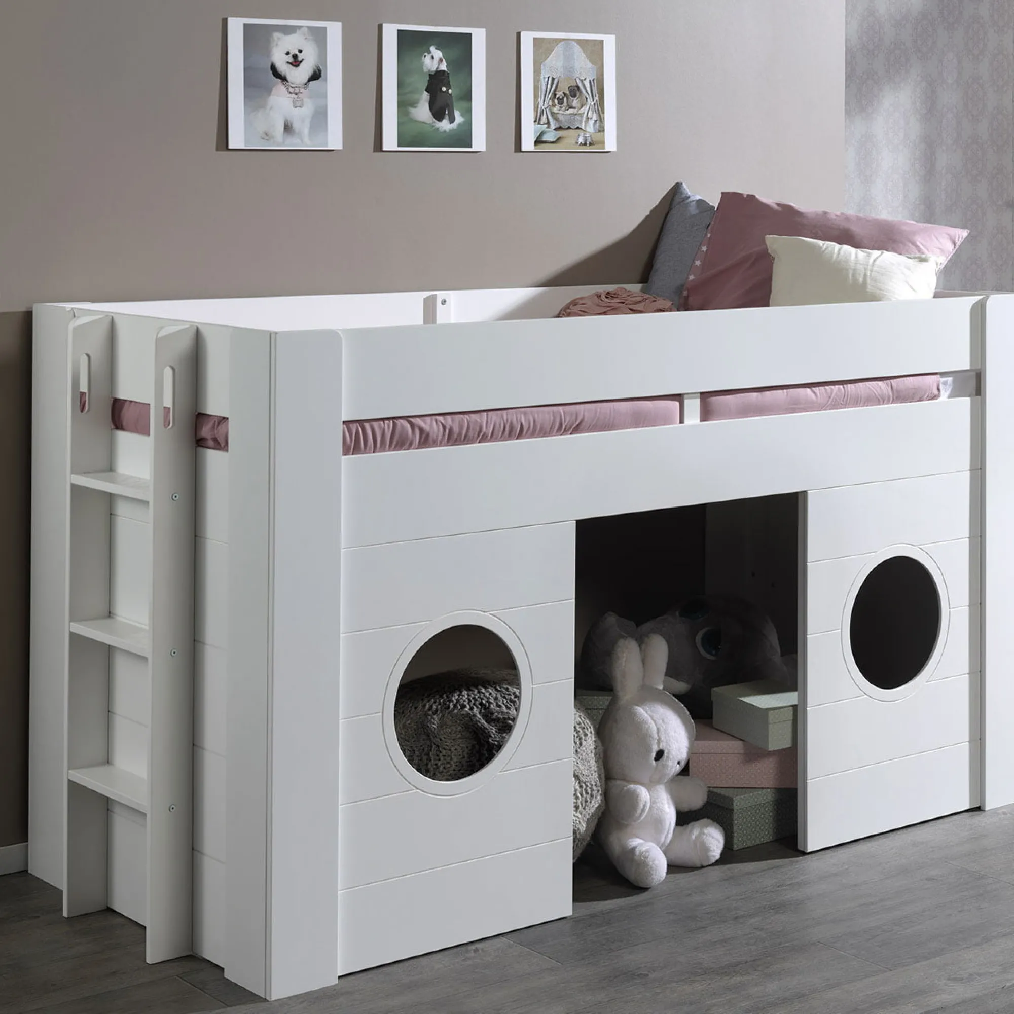 Kinderbedden^Huisenthuis Halfhoogslaper Poppey