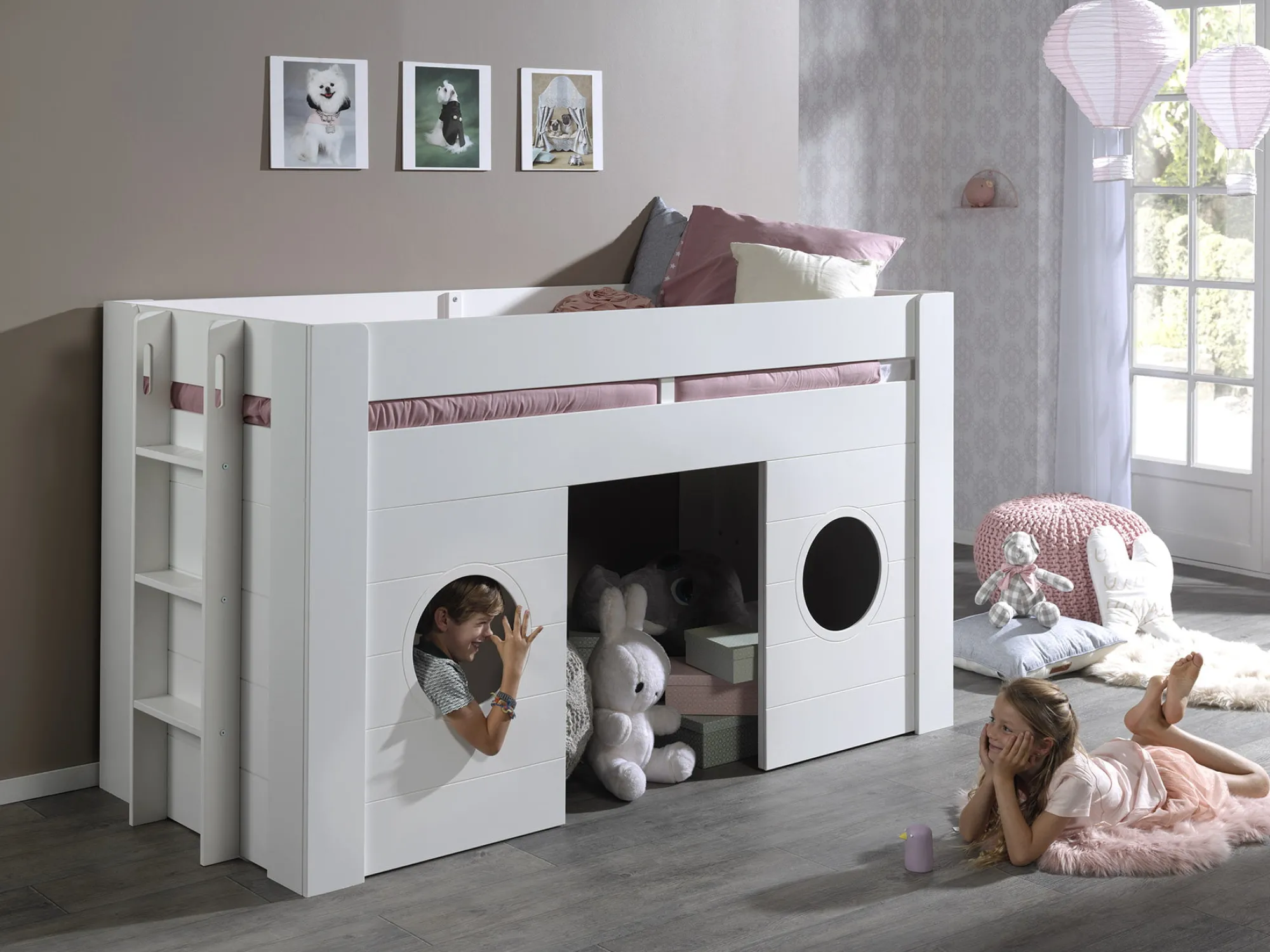 Kinderbedden^Huisenthuis Halfhoogslaper Poppey