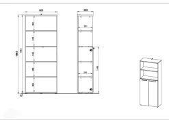 Kantoorkasten^Huisenthuis Halfopen kantoorkast Ergonoma Licht Grijs
